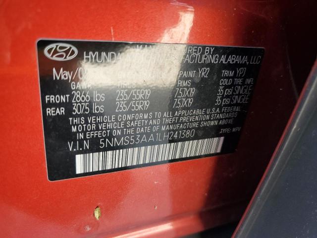 Photo 13 VIN: 5NMS53AA1LH241380 - HYUNDAI SANTA FE L 