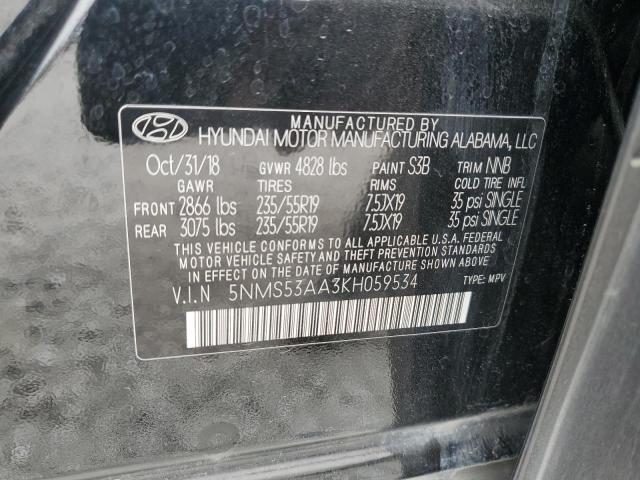 Photo 12 VIN: 5NMS53AA3KH059534 - HYUNDAI SANTA FE 