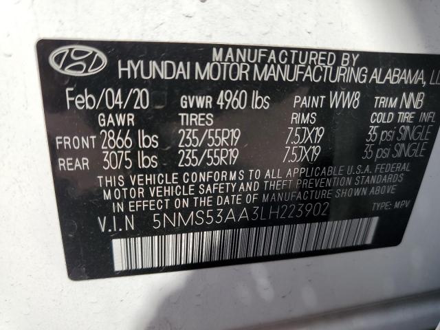 Photo 11 VIN: 5NMS53AA3LH223902 - HYUNDAI SANTA FE L 