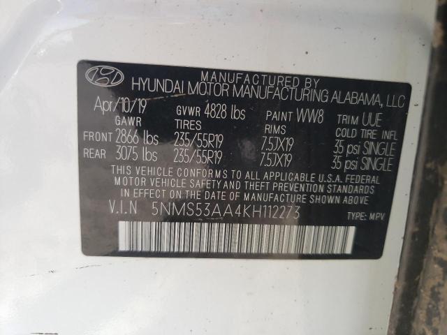 Photo 13 VIN: 5NMS53AA4KH112273 - HYUNDAI SANTA FE L 