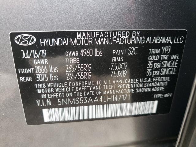 Photo 9 VIN: 5NMS53AA4LH147171 - HYUNDAI SANTA FE 