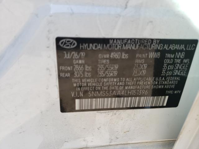 Photo 9 VIN: 5NMS53AA4LH151396 - HYUNDAI SANTA FE L 