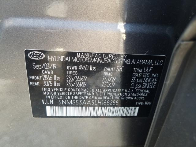 Photo 9 VIN: 5NMS53AA5LH168255 - HYUNDAI SANTA FE L 