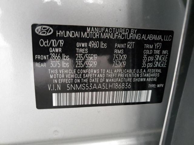 Photo 12 VIN: 5NMS53AA5LH186836 - HYUNDAI SANTA FE L 