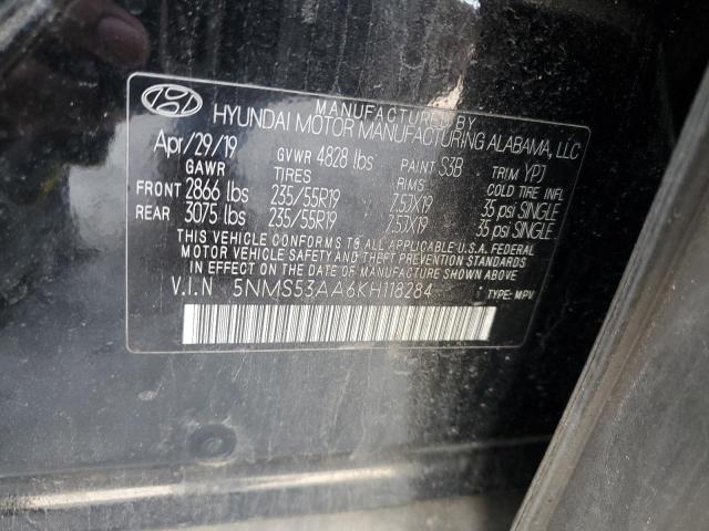 Photo 12 VIN: 5NMS53AA6KH118284 - HYUNDAI SANTA FE L 