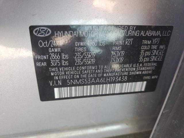 Photo 12 VIN: 5NMS53AA6LH193438 - HYUNDAI SANTA FE L 