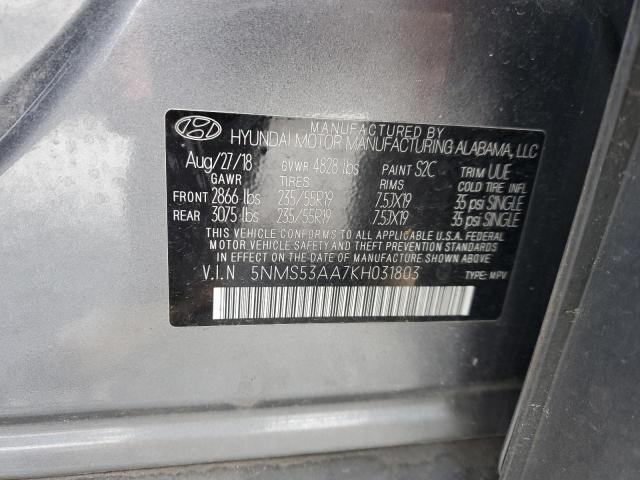 Photo 11 VIN: 5NMS53AA7KH031803 - HYUNDAI SANTA FE 