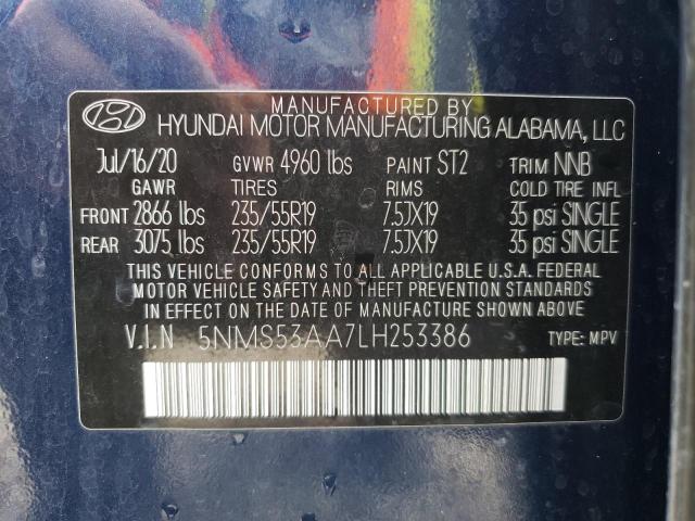 Photo 9 VIN: 5NMS53AA7LH253386 - HYUNDAI SANTA FE L 