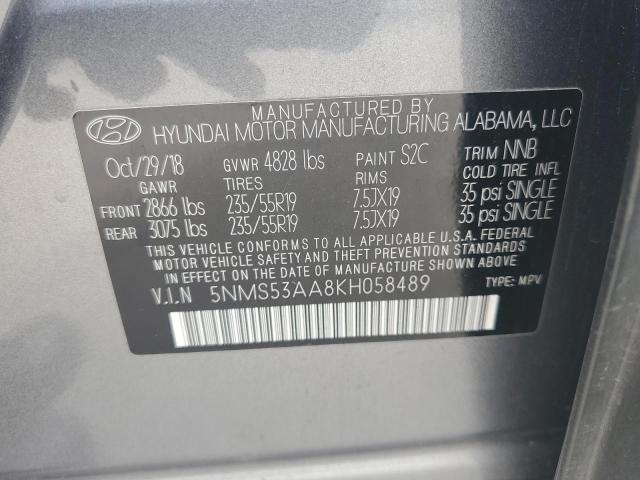 Photo 12 VIN: 5NMS53AA8KH058489 - HYUNDAI SANTA FE L 