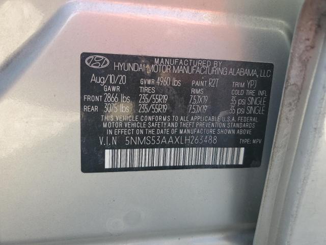 Photo 12 VIN: 5NMS53AAXLH263488 - HYUNDAI SANTA FE L 