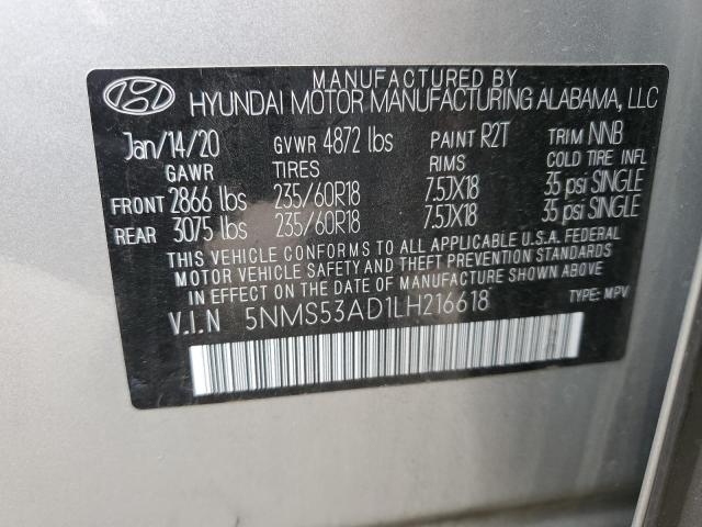 Photo 13 VIN: 5NMS53AD1LH216618 - HYUNDAI SANTA FE L 