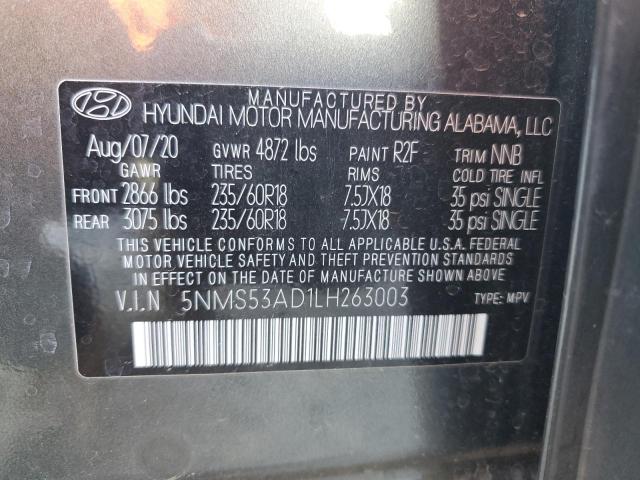 Photo 12 VIN: 5NMS53AD1LH263003 - HYUNDAI SANTA FE L 