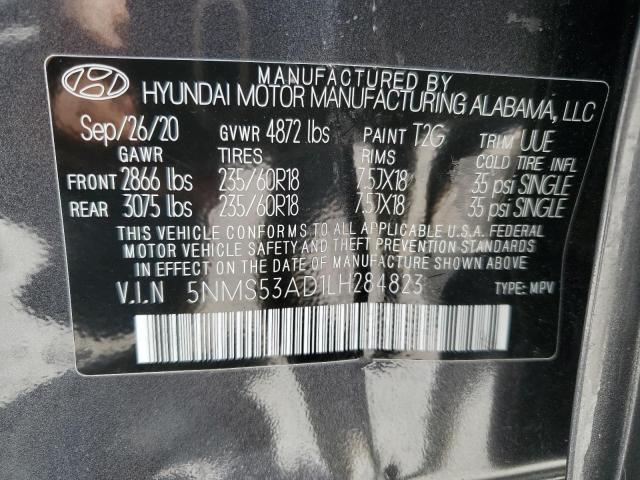 Photo 12 VIN: 5NMS53AD1LH284823 - HYUNDAI SANTA FE 