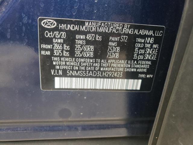 Photo 9 VIN: 5NMS53AD3LH292423 - HYUNDAI SANTA FE L 