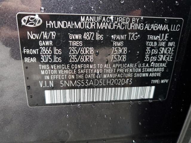 Photo 12 VIN: 5NMS53AD5LH202043 - HYUNDAI SANTA FE L 