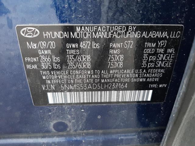 Photo 13 VIN: 5NMS53AD5LH237164 - HYUNDAI SANTA FE L 