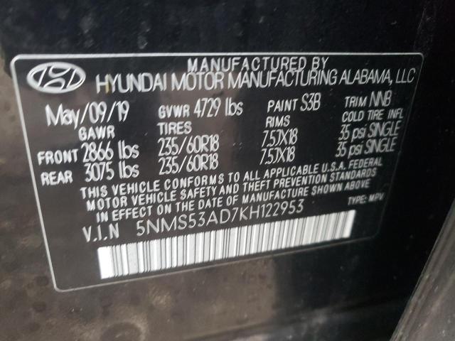 Photo 13 VIN: 5NMS53AD7KH122953 - HYUNDAI SANTA FE L 