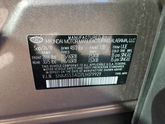 Photo 12 VIN: 5NMS53AD7LH179929 - HYUNDAI SANTA FE L 