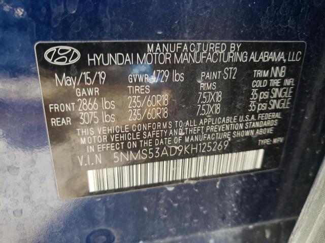 Photo 11 VIN: 5NMS53AD9KH125269 - HYUNDAI SANTA FE 