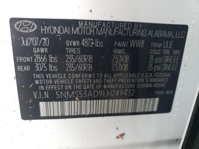 Photo 9 VIN: 5NMS53AD9LH249432 - HYUNDAI SANTA FE L 