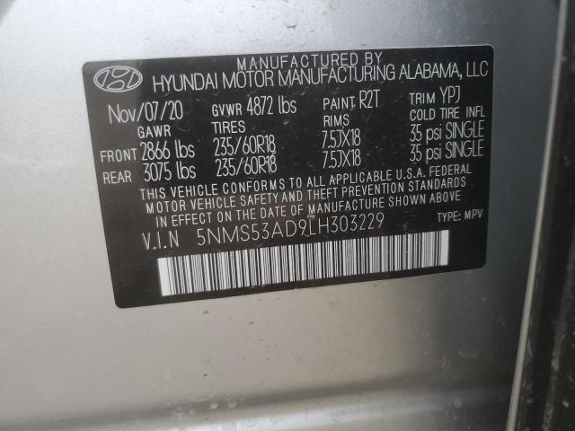 Photo 12 VIN: 5NMS53AD9LH303229 - HYUNDAI SANTA FE L 