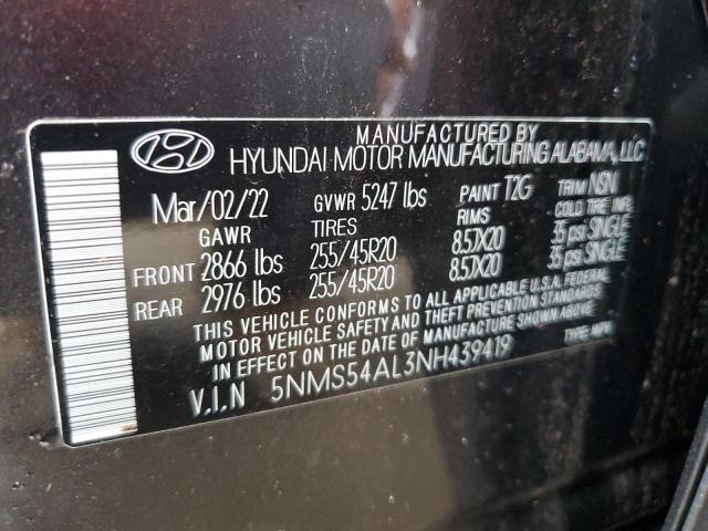 Photo 9 VIN: 5NMS54AL3NH439419 - HYUNDAI SANTA FE C 