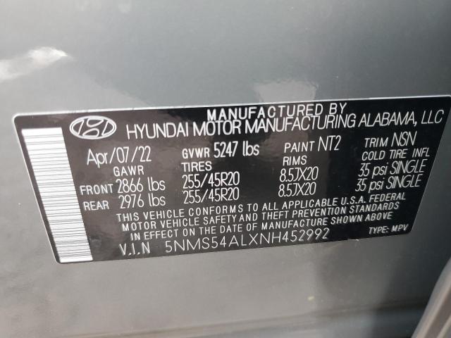 Photo 9 VIN: 5NMS54ALXNH452992 - HYUNDAI SANTA FE C 