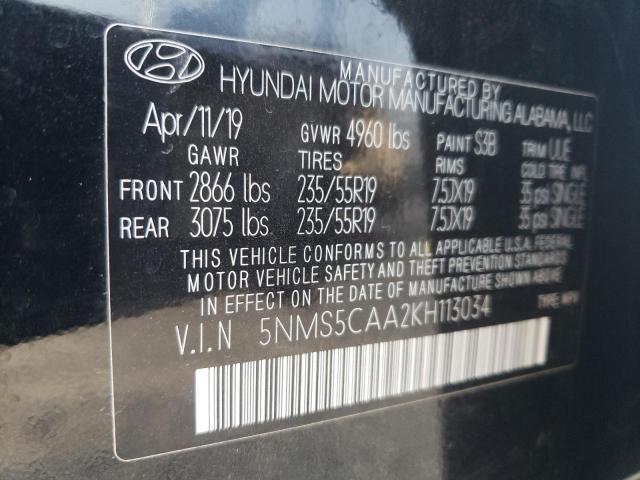 Photo 12 VIN: 5NMS5CAA2KH113034 - HYUNDAI SANTA FE 