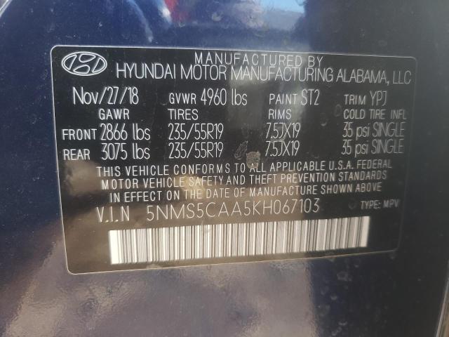 Photo 12 VIN: 5NMS5CAA5KH067103 - HYUNDAI SANTA FE L 