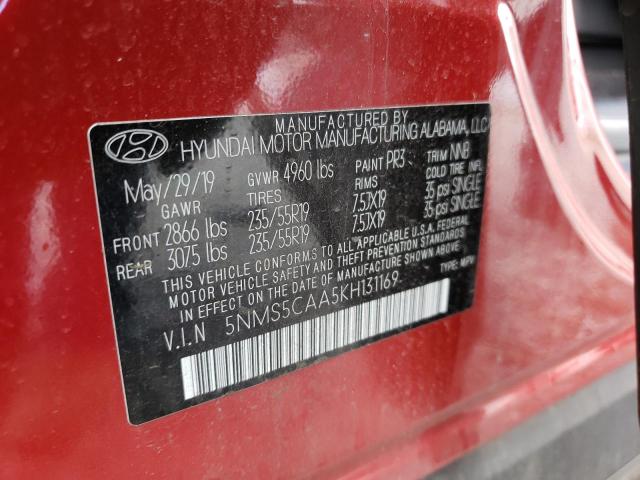 Photo 12 VIN: 5NMS5CAA5KH131169 - HYUNDAI SANTA FE L 