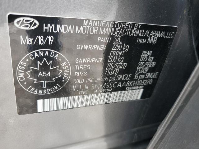 Photo 13 VIN: 5NMS5CAA8KH103270 - HYUNDAI SANTA FE 