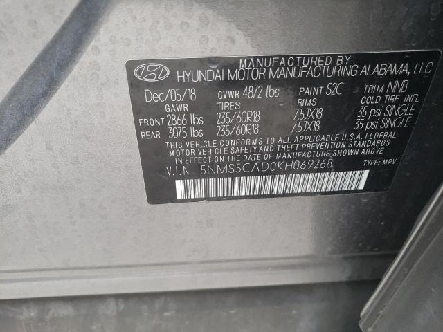 Photo 9 VIN: 5NMS5CAD0KH069268 - HYUNDAI SANTA FE 