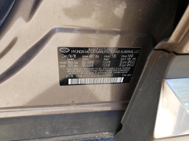 Photo 12 VIN: 5NMS5CAD0KH072428 - HYUNDAI SANTA FE 