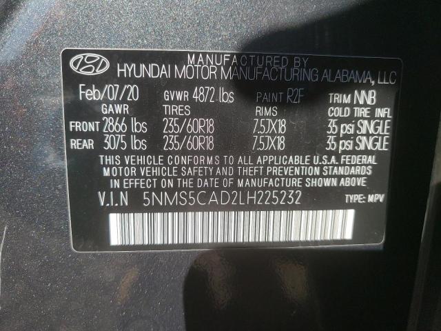 Photo 12 VIN: 5NMS5CAD2LH225232 - HYUNDAI SANTA FE L 