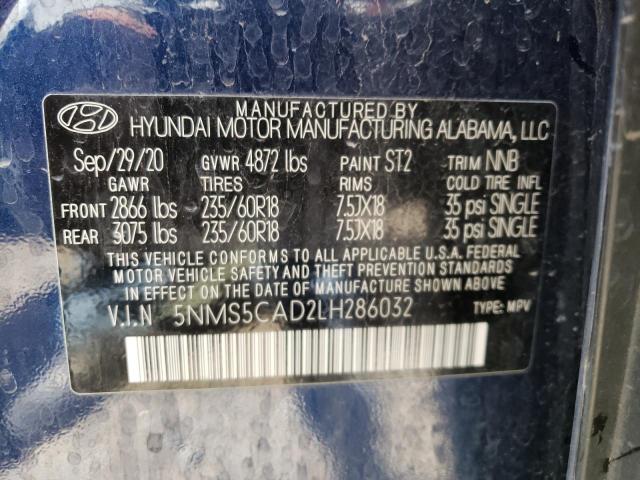 Photo 9 VIN: 5NMS5CAD2LH286032 - HYUNDAI SANTA FE L 