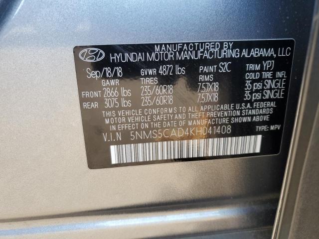 Photo 12 VIN: 5NMS5CAD4KH041408 - HYUNDAI SANTA FE L 