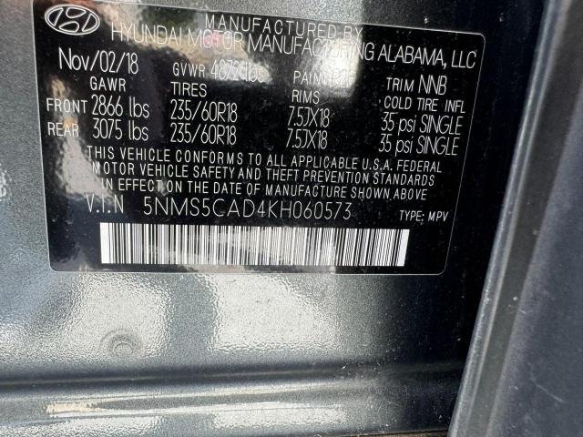 Photo 11 VIN: 5NMS5CAD4KH060573 - HYUNDAI SANTA FE 