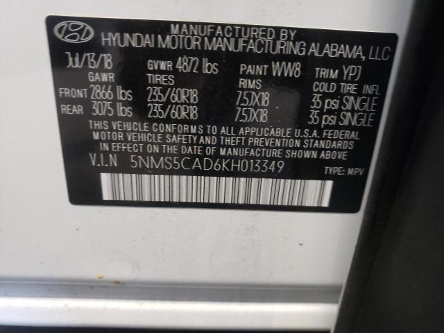 Photo 9 VIN: 5NMS5CAD6KH013349 - HYUNDAI SANTA FE L 