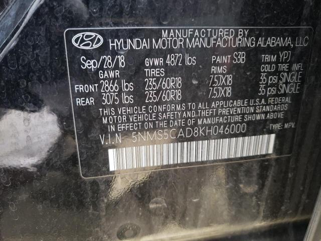 Photo 11 VIN: 5NMS5CAD8KH046000 - HYUNDAI SANTA FE 