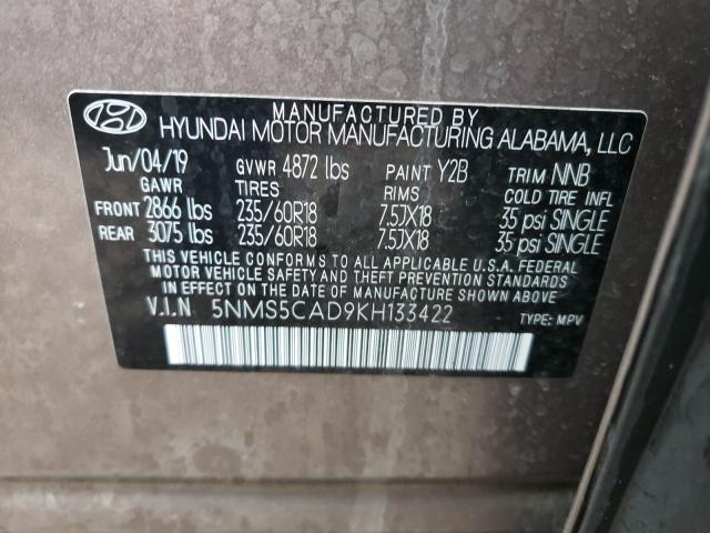 Photo 9 VIN: 5NMS5CAD9KH133422 - HYUNDAI SANTA FE L 