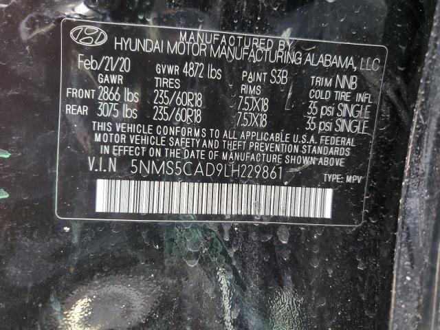 Photo 12 VIN: 5NMS5CAD9LH229861 - HYUNDAI SANTA FE 