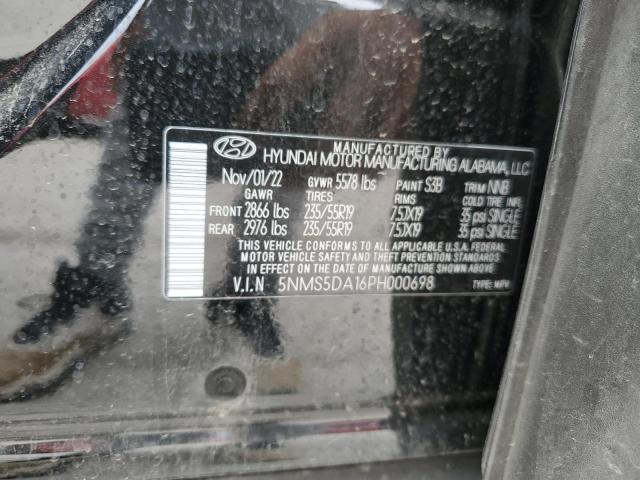 Photo 12 VIN: 5NMS5DA16PH000698 - HYUNDAI SANTA FE L 