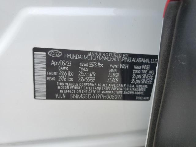 Photo 12 VIN: 5NMS5DA19PH008097 - HYUNDAI SANTA FE L 