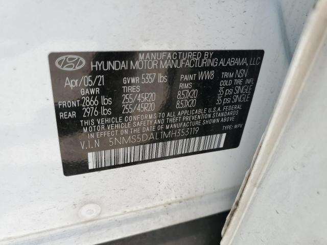 Photo 9 VIN: 5NMS5DAL1MH353119 - HYUNDAI SANTA FE C 