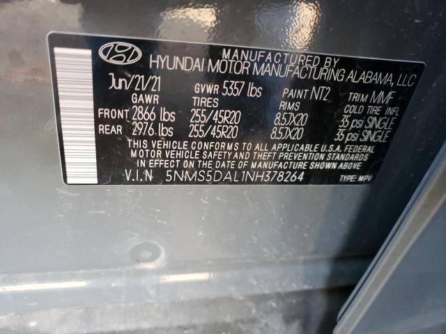 Photo 12 VIN: 5NMS5DAL1NH378264 - HYUNDAI SANTA FE C 