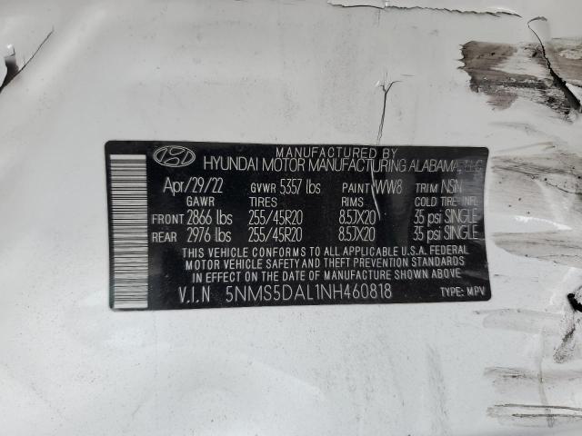 Photo 12 VIN: 5NMS5DAL1NH460818 - HYUNDAI SANTA FE C 