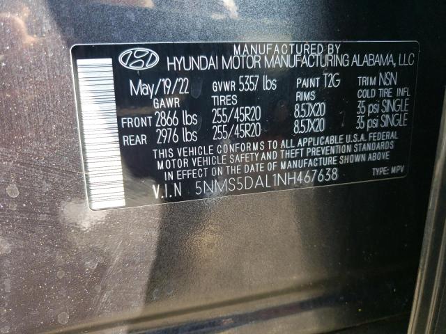 Photo 12 VIN: 5NMS5DAL1NH467638 - HYUNDAI SANTA FE C 