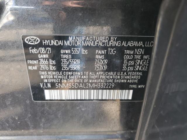 Photo 12 VIN: 5NMS5DAL2MH332229 - HYUNDAI SANTA FE 