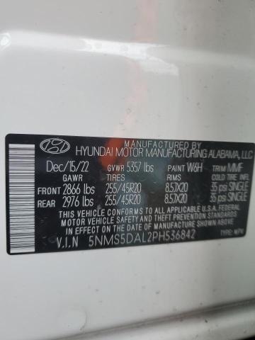 Photo 12 VIN: 5NMS5DAL2PH536842 - HYUNDAI SANTA FE C 