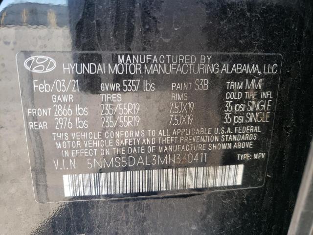 Photo 12 VIN: 5NMS5DAL3MH330411 - HYUNDAI SANTA FE C 